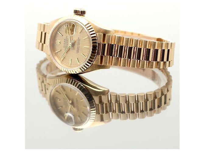 Rolex Datejust Gold Damenuhr Bocas Classic Vintage Golden - Ansicht 22