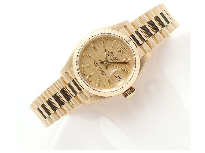 Rolex Datejust Gold Damenuhr Bocas Classic Vintage Golden - Ansicht 25