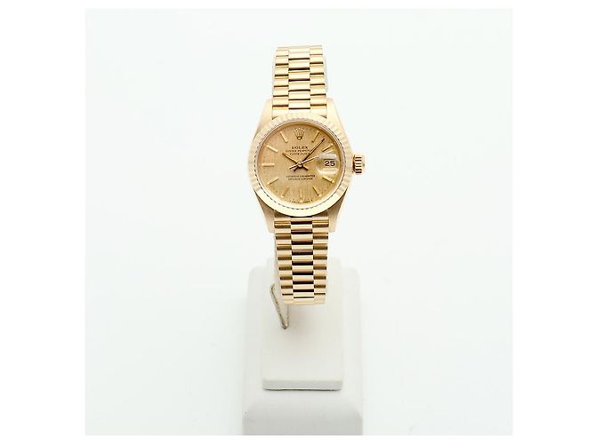 Rolex Datejust Gold Damenuhr Bocas Classic Vintage Golden - Ansicht 3