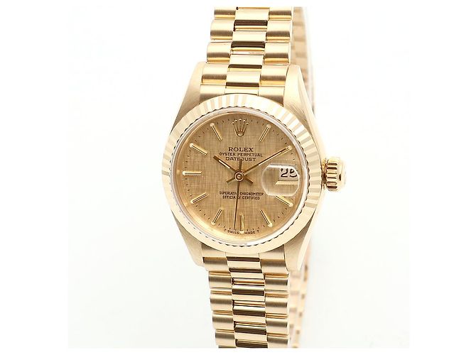 Rolex Datejust Gold Damenuhr Bocas Classic Vintage Golden - Ansicht 8