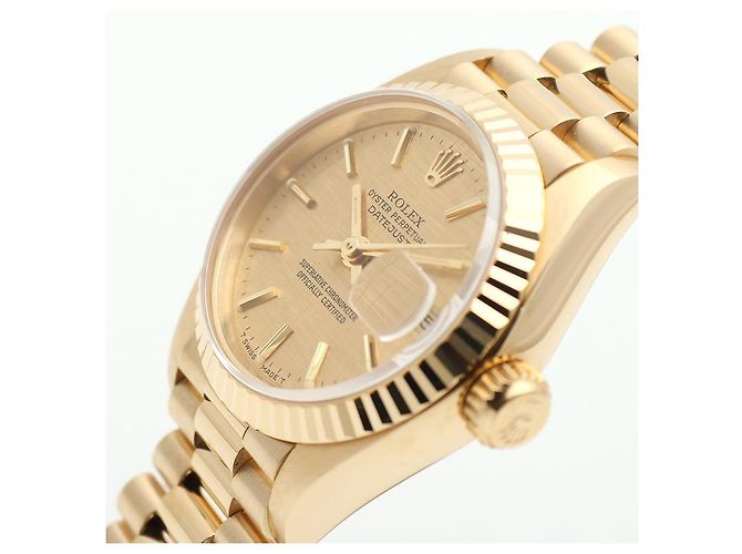 Rolex Datejust Gold Damenuhr Bocas Classic Vintage Golden - Ansicht 9
