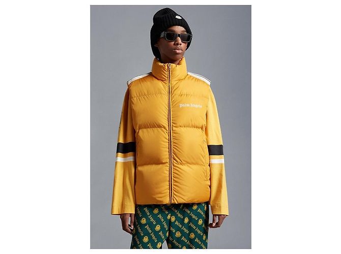 Gilet imbottito Moncler Genius Palm Angels Roadman Giallo - vista 10