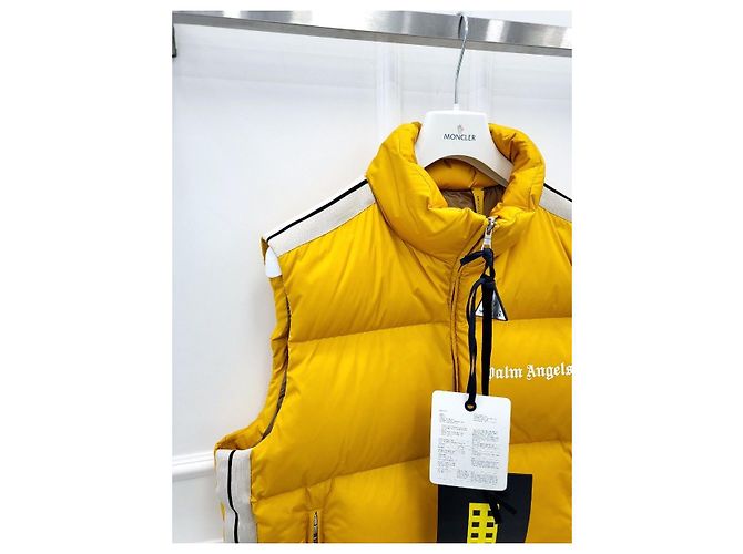 Gilet imbottito Moncler Genius Palm Angels Roadman Giallo - vista 2
