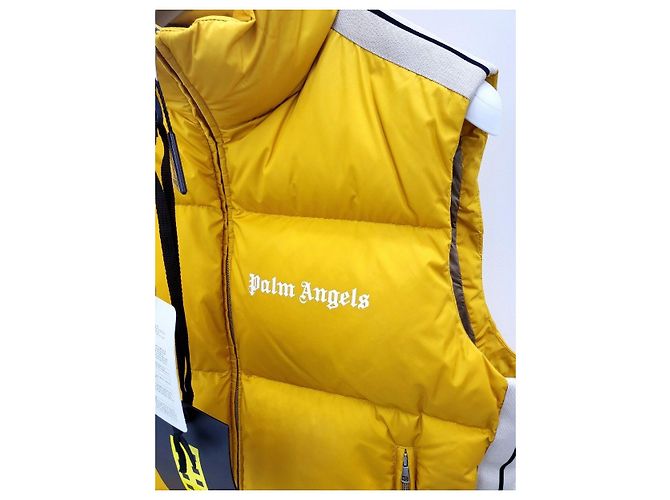 Gilet imbottito Moncler Genius Palm Angels Roadman Giallo - vista 3