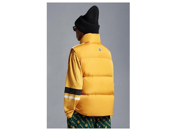 Gilet imbottito Moncler Genius Palm Angels Roadman Giallo - vista 9