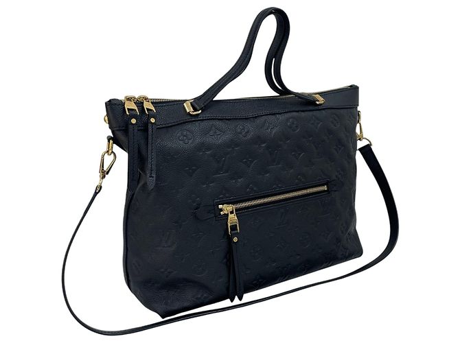 Louis Vuitton Tote e borsa a tracolla Monogram Empreinte Bastille MM Nero - vista 2