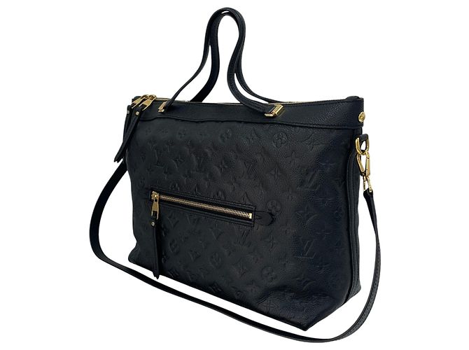 Louis Vuitton Tote e borsa a tracolla Monogram Empreinte Bastille MM Nero - vista 3