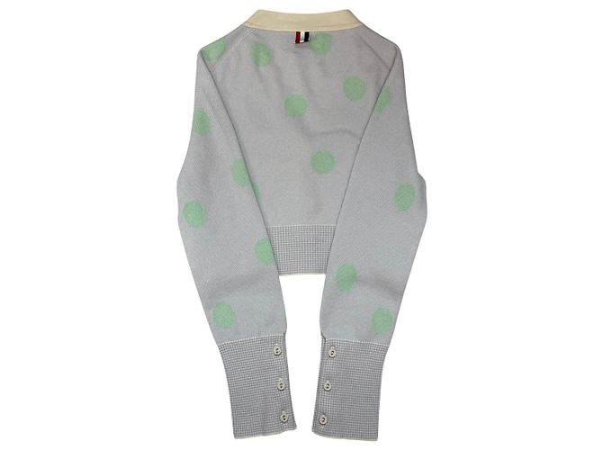 Thom Browne Kurzer Kaschmir-Cardigan mit Polka Dots - Ansicht 5