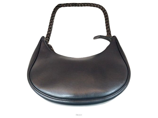 Céline Borsa Hobo Aby Medium in pelle nera Borsa a tracolla Nero - vista 2