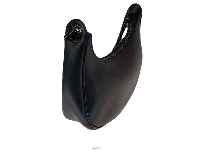Céline Borsa Hobo Aby Medium in pelle nera Borsa a tracolla Nero - vista 3