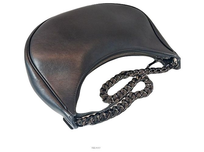 Céline Borsa Hobo Aby Medium in pelle nera Borsa a tracolla Nero - vista 4