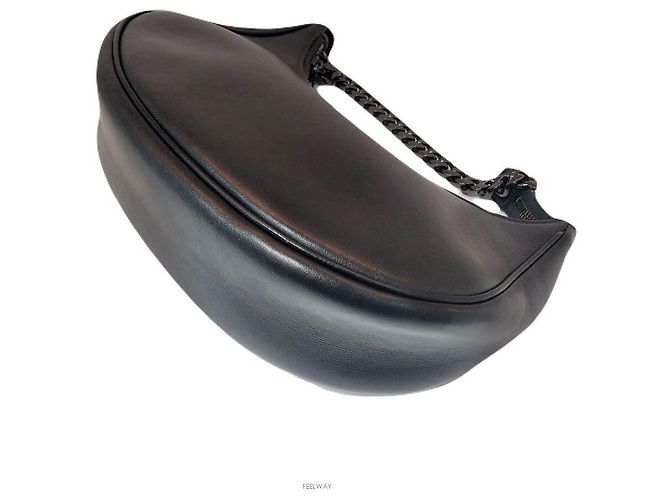 Céline Borsa Hobo Aby Medium in pelle nera Borsa a tracolla Nero - vista 5