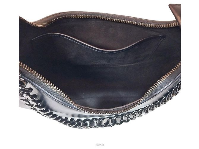 Céline Borsa Hobo Aby Medium in pelle nera Borsa a tracolla Nero - vista 6