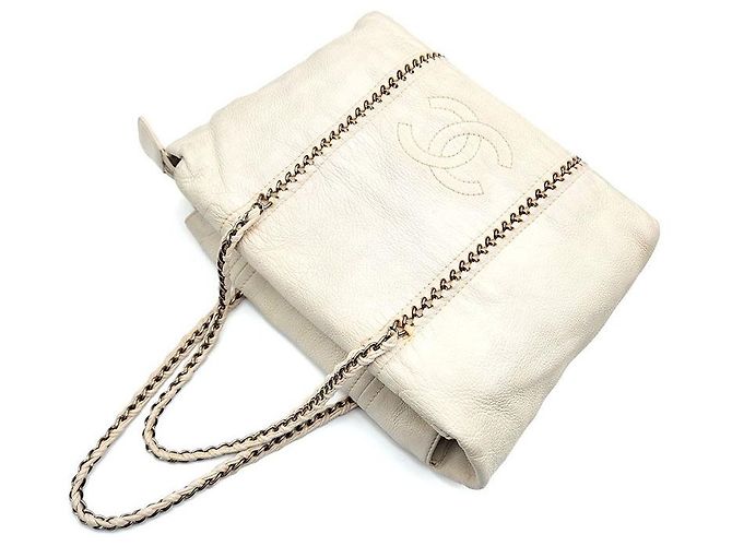 Chanel Borsa a tracolla di lusso con catena Bianco - vista 4