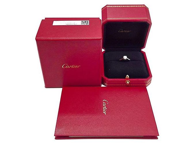 Cartier Solitär-Diamantring Silber - Ansicht 7