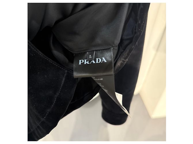 Prada Sobrecamisa in velluto di cotone elasticizzato Argento - vista 7
