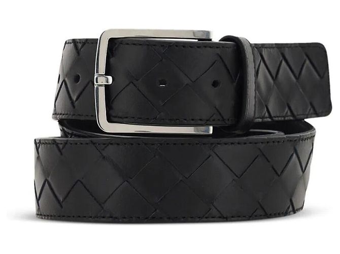 Bottega Veneta Cintura Intrecciato Nero - vista 2