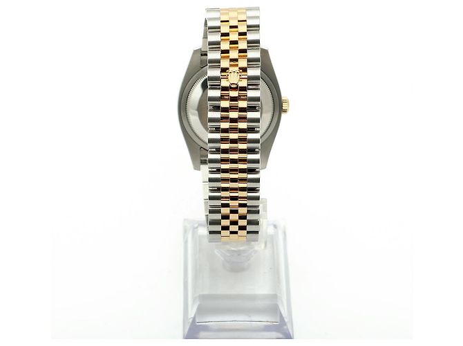Rolex Orologio Combo Datejust da Uomo con Diamanti Originali Giallo - vista 7