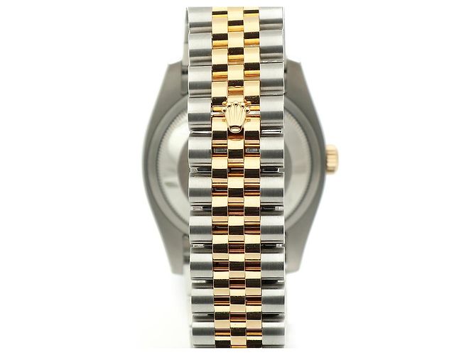 Rolex Orologio Combo Datejust da Uomo con Diamanti Originali Giallo - vista 8