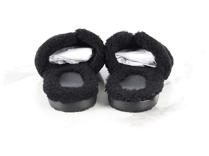 Hermès Sandali e pantofole in shearling Izmir Nero - vista 3