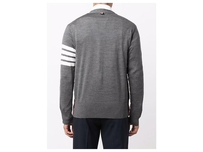 Thom Browne Merinowolle-Cardigan Braun - Ansicht 5