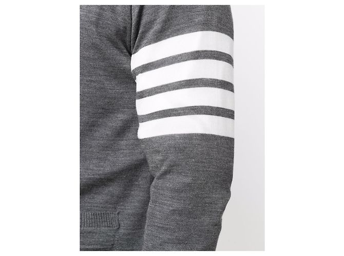 Thom Browne Merinowolle-Cardigan Braun - Ansicht 6