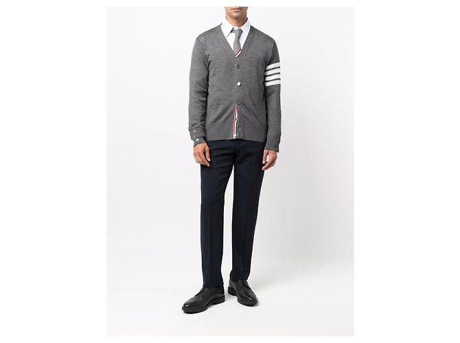 Thom Browne Merinowolle-Cardigan Braun - Ansicht 8