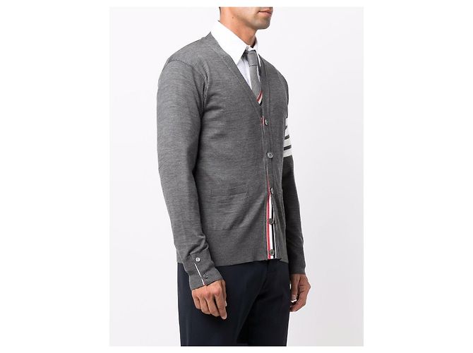 Thom Browne Merinowolle-Cardigan Braun - Ansicht 9