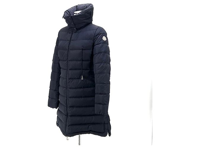 Moncler Flamette Lange Daunenjacke Navy - Ansicht 2