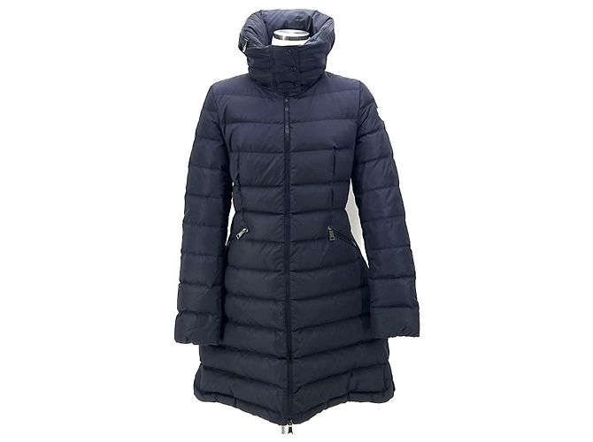 Moncler Flamette Lange Daunenjacke Navy - Ansicht 3