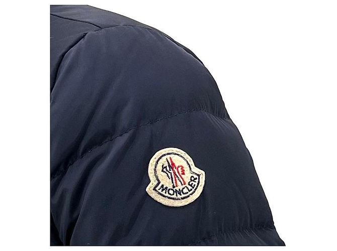 Moncler Flamette Lange Daunenjacke Navy - Ansicht 8