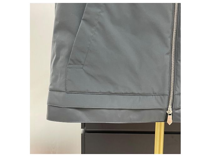 Hermès Leather Trimming Vest Gray Blue - view 4