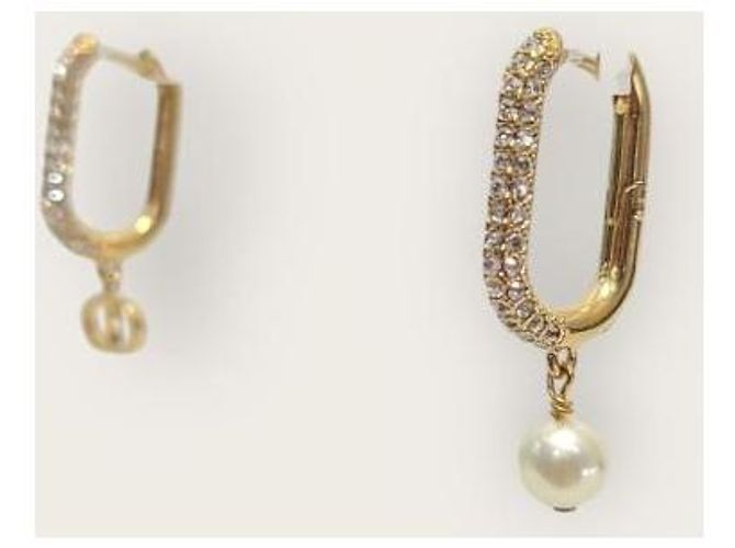 Dior Orecchini Fusion Crystal Pearl Gold D'oro - vista 2