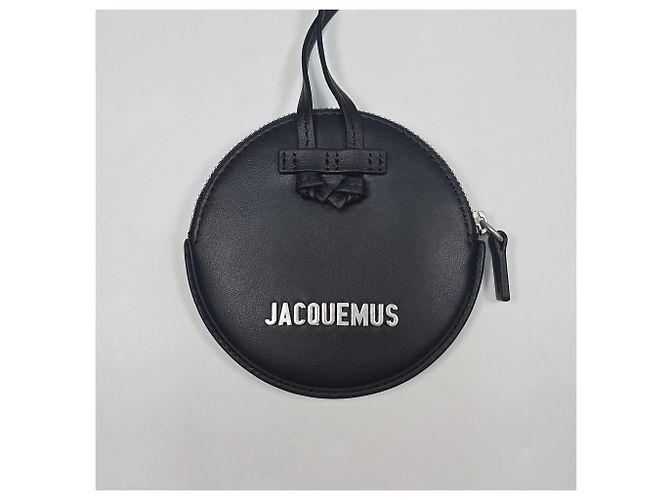 Jacquemus Mini borsa a tracolla rotonda con logo metallico Argento - vista 3