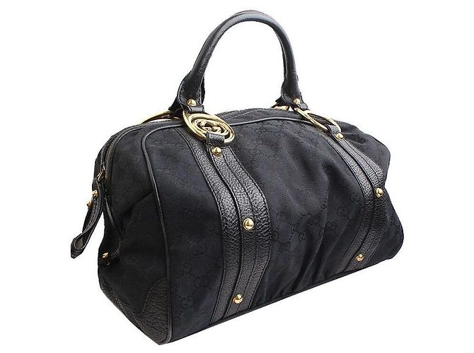 Gucci Borsa tote in jacquard nero - vista 2