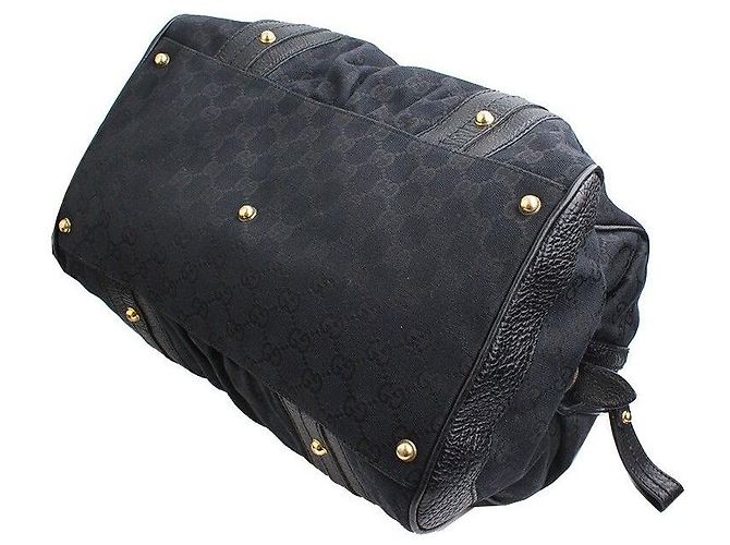 Gucci Borsa tote in jacquard nero - vista 4