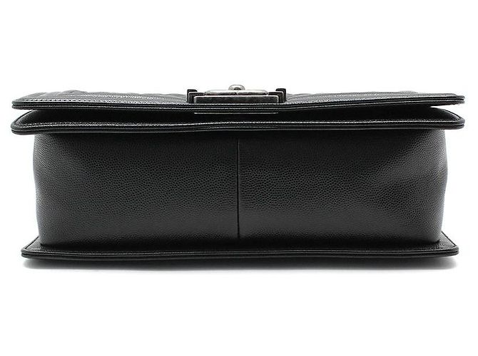 Chanel Borsa a tracolla Internal Chip/ Black Caviar Boy Bag Medium Nero - vista 5