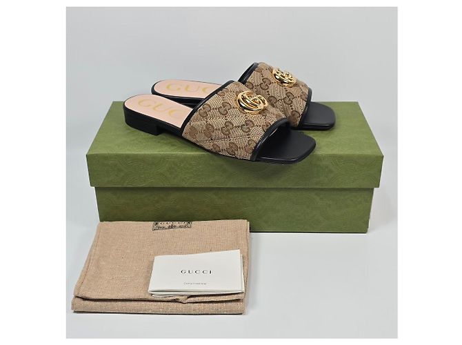 Gucci Sandali Slide in tela Multicolore - vista 2