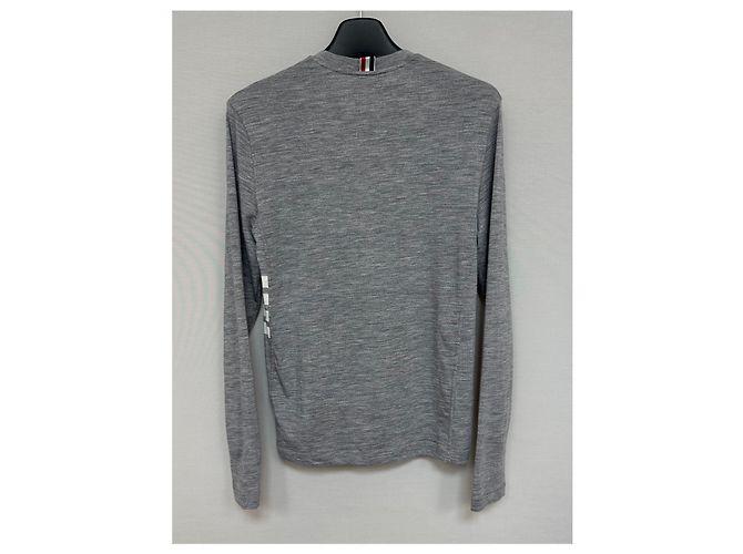 Thom Browne Side Diagonal Wool T-Shirt - view 2