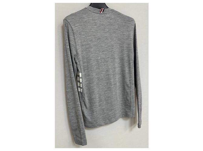Thom Browne Side Diagonal Wool T-Shirt - view 6