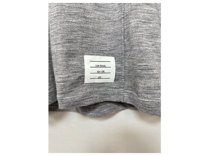 Thom Browne Side Diagonal Wool T-Shirt - view 7