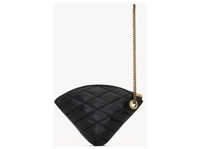 Portafoglio monete SADE TRIANGLE in agnello Saint Laurent AAAJU Nero - vista 15