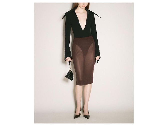 Portafoglio monete SADE TRIANGLE in agnello Saint Laurent AAAJU Nero - vista 20