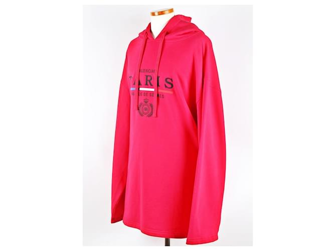 Balenciaga Kapuzenpullover mit besticktem Logo Schwarz - Ansicht 4