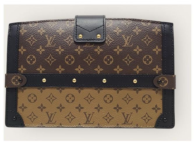 Louis Vuitton Borsa a Spalla Monogram Petite Malle Trunk Marrone - vista 6