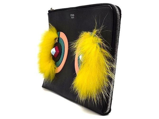 Fendi Clutch Monster Eyes Nero - vista 2