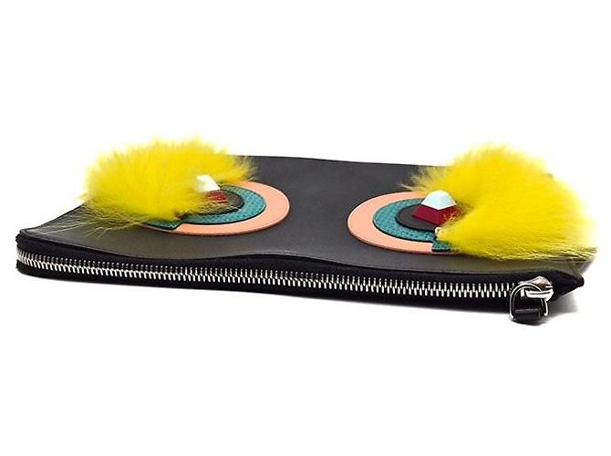 Fendi Clutch Monster Eyes Nero - vista 4