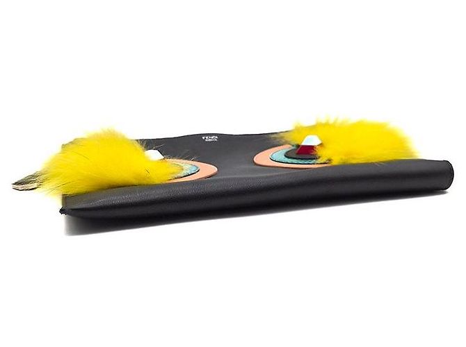 Fendi Clutch Monster Eyes Nero - vista 5