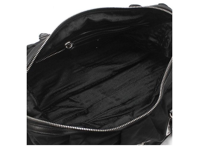 Prada Pocono Fabric Nylon Tote Bag Black Schwarz - Ansicht 11