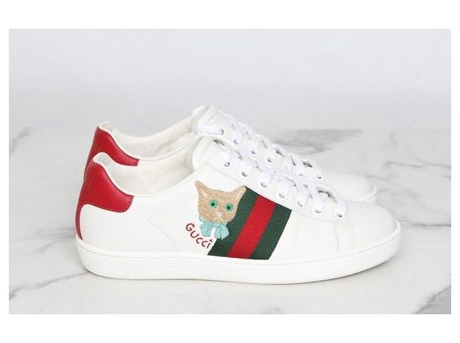 Gucci Ace Cat Bestickte Sneaker Mehrfarben - Ansicht 3
